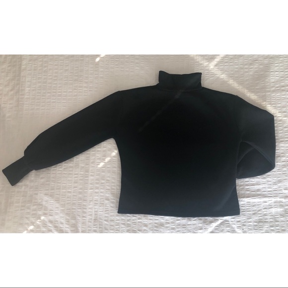 Bubble Sleeve Turtle Neck with Fleece Lining - Picture 3 of 16